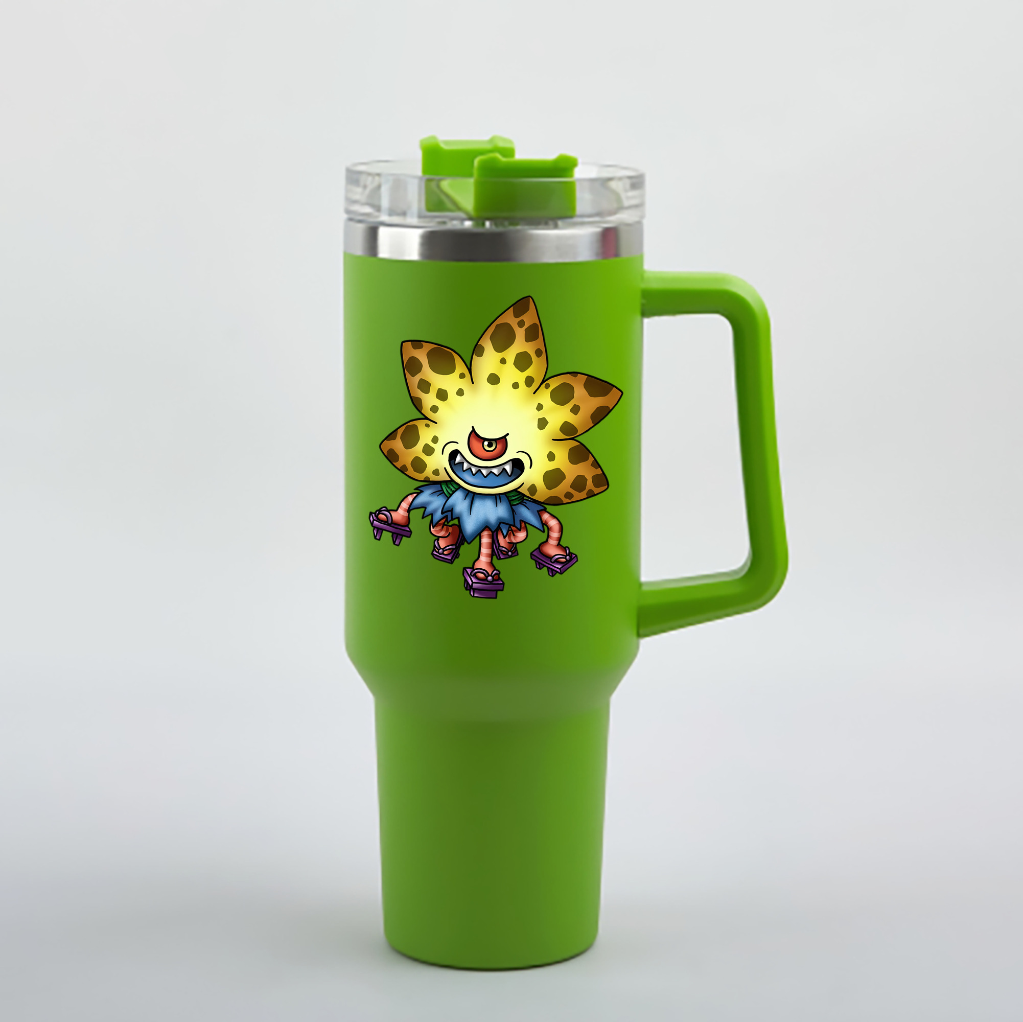 （画像用） ドラゴンクエスト Doragon Kuesuto Dragon Quest 1200mL車用タンブラー - クリスタルステッカー（プラスチックストロー付き）